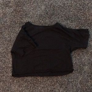 Black t-shirt crop top